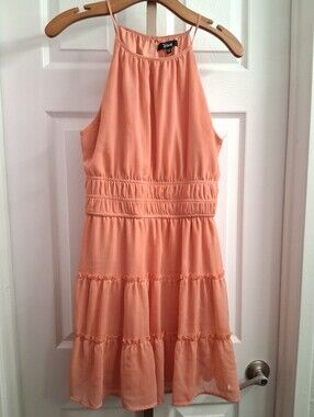 Trixxi Peach Orange Dress Juniors Medium